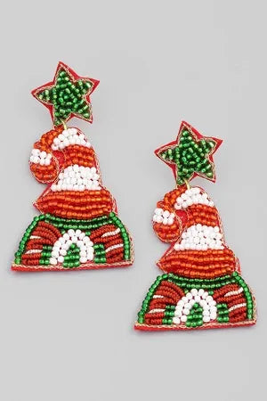 Adorable Christmas House Earrings